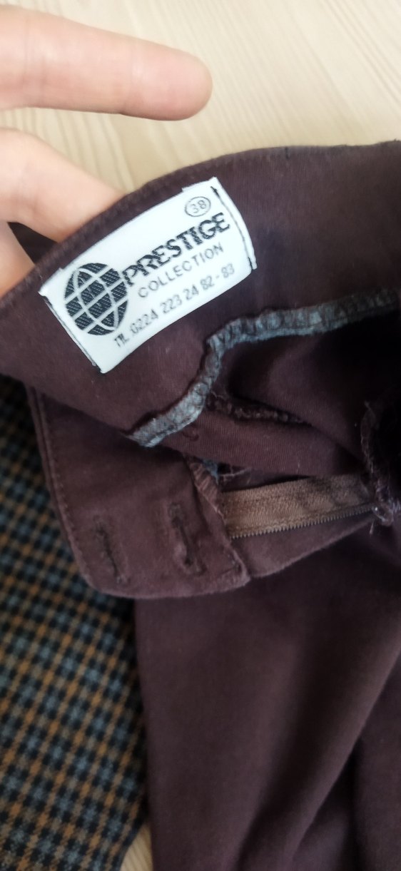 Gri Kadın Kumaş Pantolon Normal Boy - Görsel 4