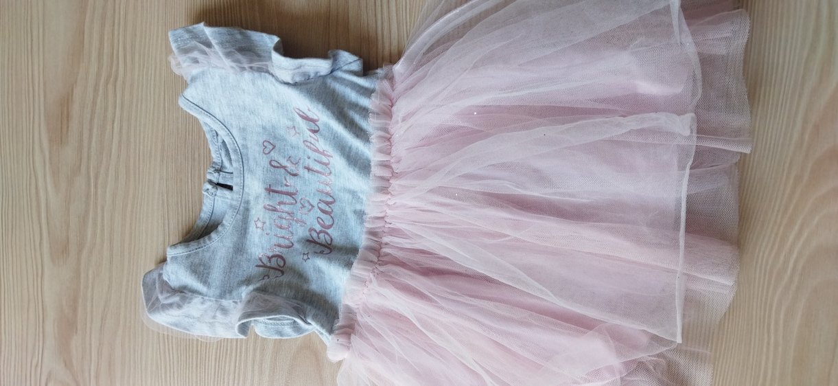 Kız Çocuk Gri Fırfırlı Kolsuz Elbise - Görsel 4