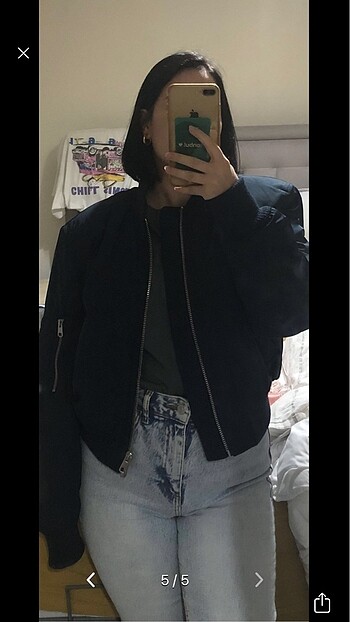xs Beden lacivert Renk Zara bomber ceker