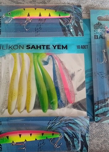 Silikon sahte balık ve rapala