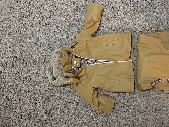 4 Yaş Beden Zara mont tulum set.