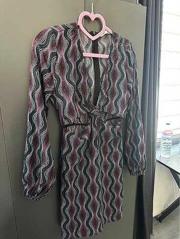 Pull and Bear Pull&Bear desenli mini elbise