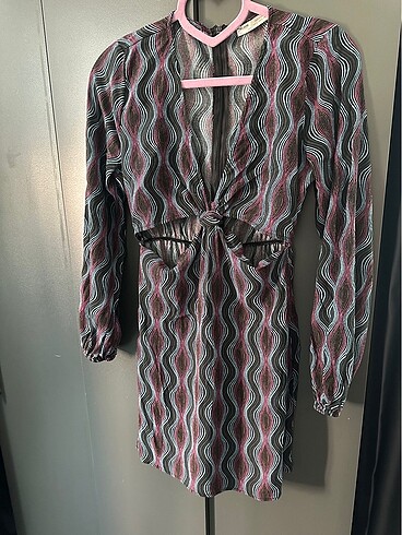 Pull&Bear desenli mini elbise