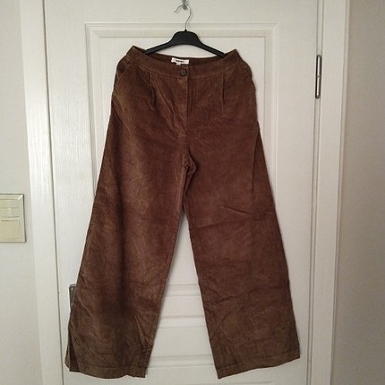 Kadife fitilli bol paça pantolon 