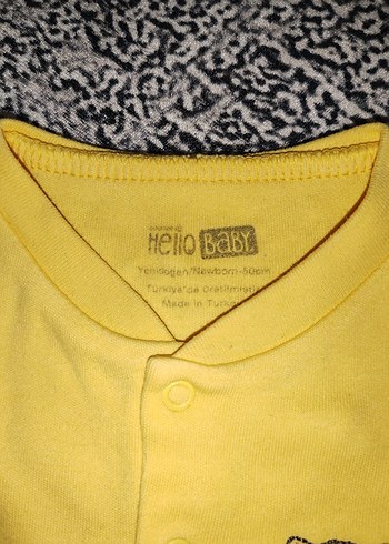Sarı Kız Bebek Kısa Kollu Çıtçıtlı Body - Görsel 2