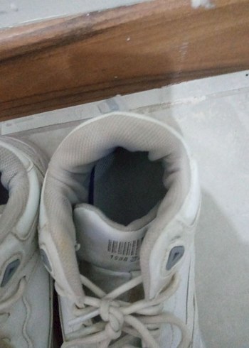 39 Beden Gri Topuklu Beyaz Kadın Spor Ayakkabı