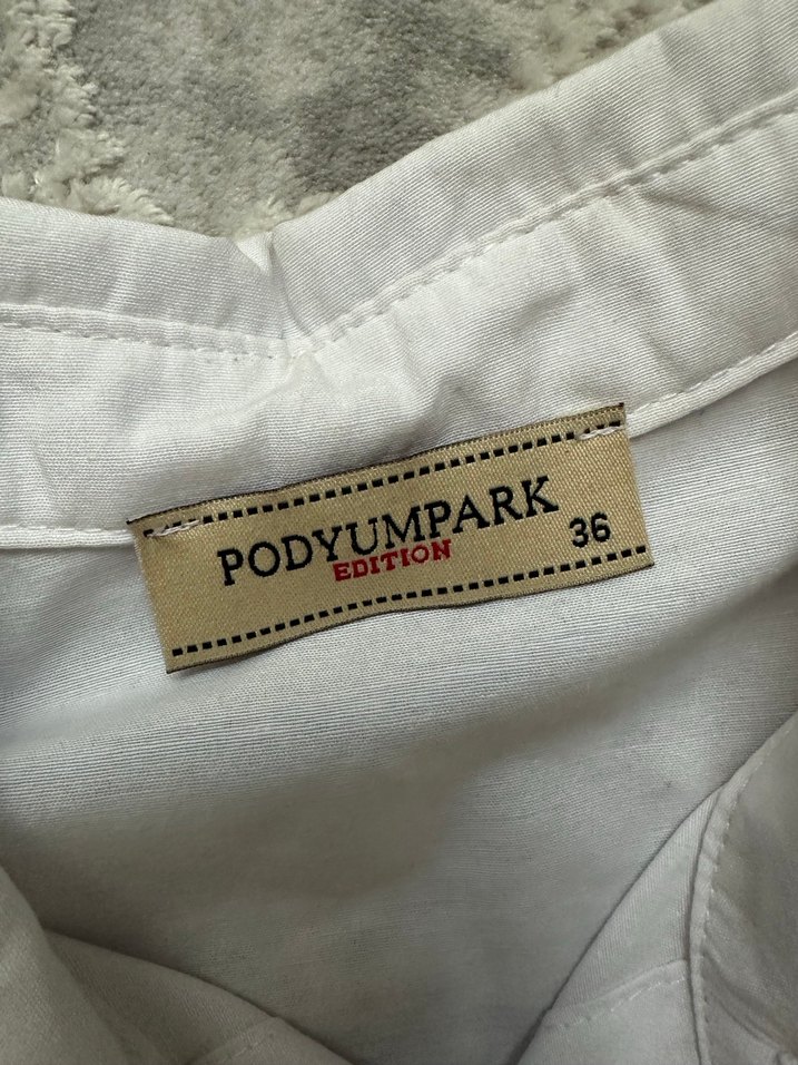 Bohem Beyaz Keten Gömlek, Uzun Kollu, Nakışlı - Görsel 3