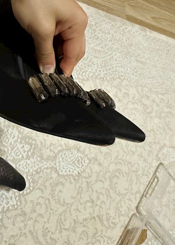 36 Beden siyah Renk Torino Siyah saten Stiletto Kadın Ayakkabı