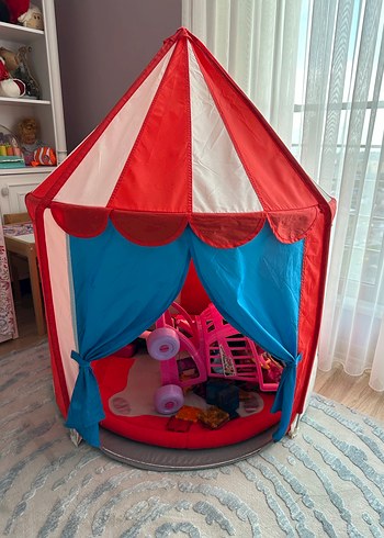 Çocuklar için Kırmızı Oyun Çadırı - Görsel 4