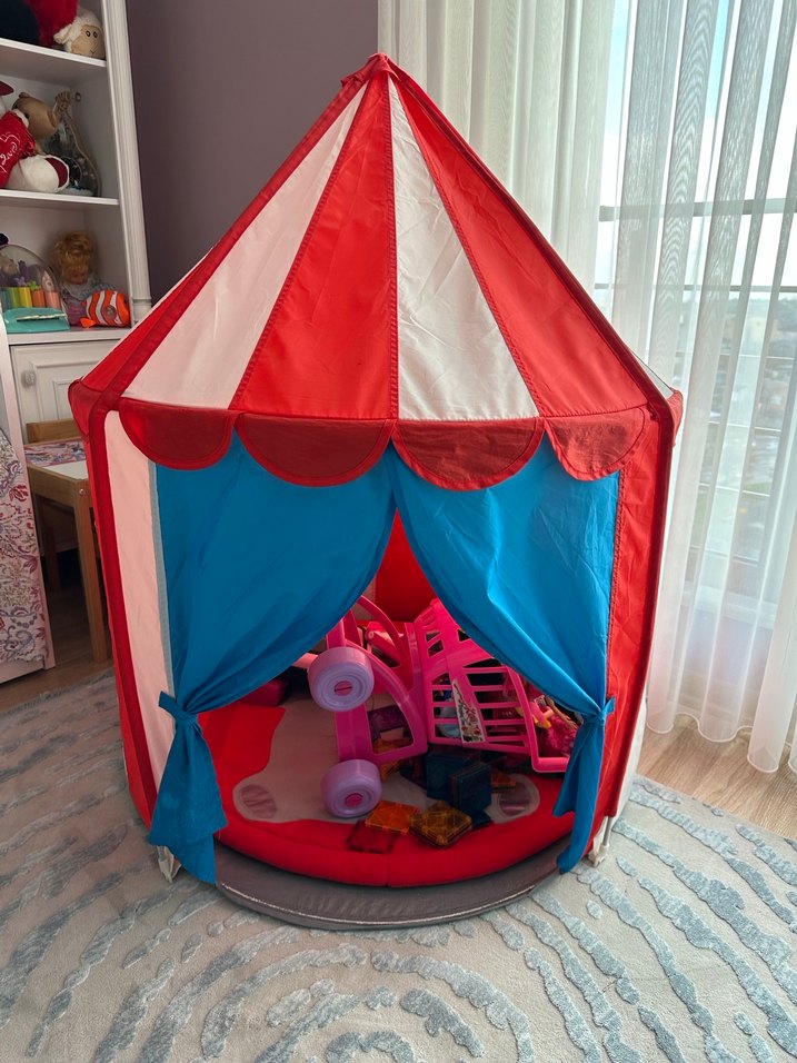 Çocuklar için Kırmızı Oyun Çadırı - Görsel 4