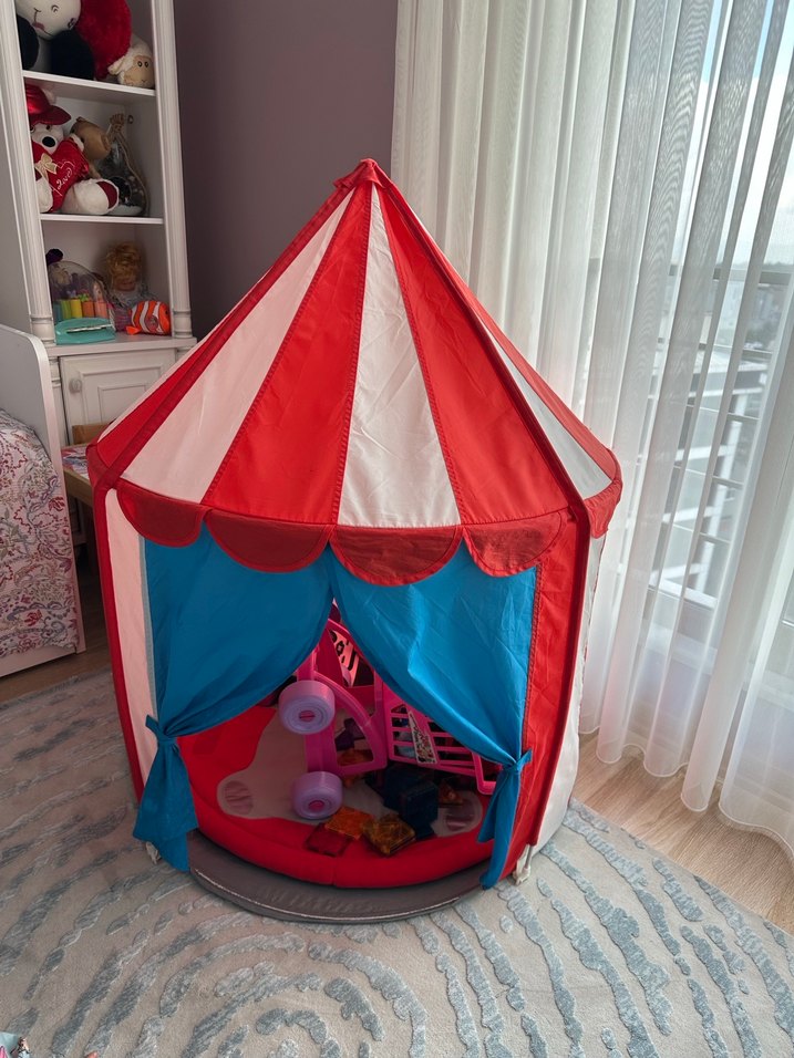 Çocuklar için Kırmızı Oyun Çadırı - Görsel 5