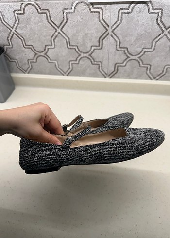 Gri Blok Topuklu Kadın Babet - Görsel 2