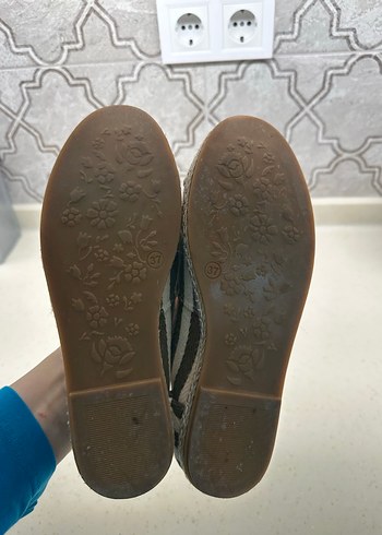 Kadın Kahverengi Zebra Desenli Dolgu Topuk Espadril - Görsel 4