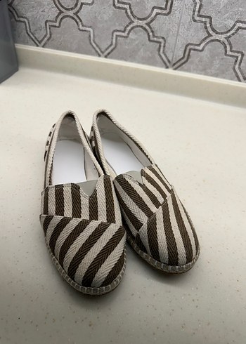 Kadın Kahverengi Zebra Desenli Dolgu Topuk Espadril - Görsel 2