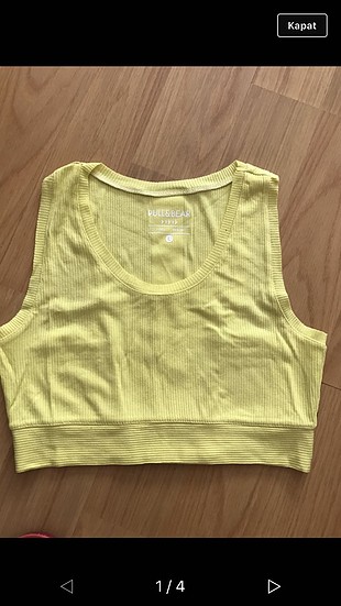 Pull and Bear Sarı crop