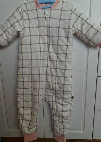 Kız Bebek Gri Fermuarlı Uyku Tulumu - Görsel 3