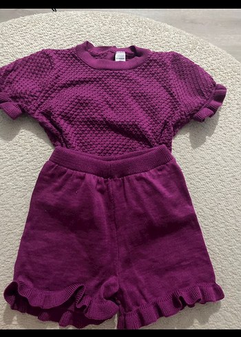 LCW Kids Fuşya Ajurlu Kız Çocuk Triko Takım - Görsel 5