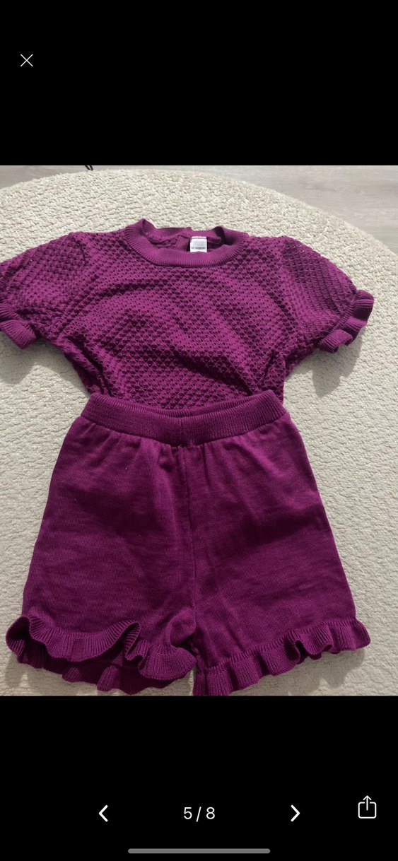 LCW Kids Fuşya Ajurlu Kız Çocuk Triko Takım - Görsel 5