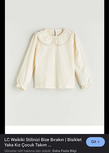 Kız Çocuk Beyaz Pamuklu Fırfırlı Gömlek - Görsel 4