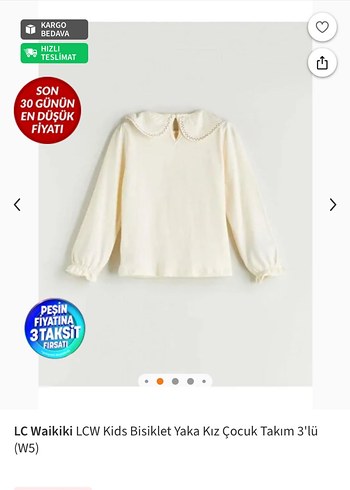 Kız Çocuk Beyaz Pamuklu Fırfırlı Gömlek - Görsel 3