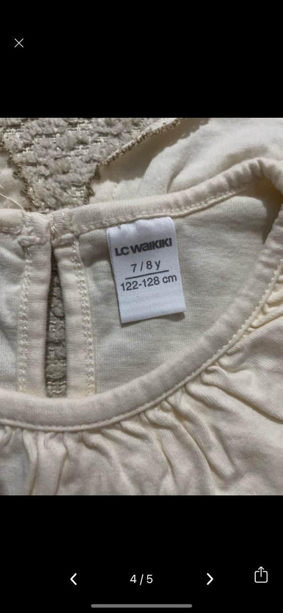 Kız Çocuk Beyaz Pamuklu Fırfırlı Gömlek - Görsel 2