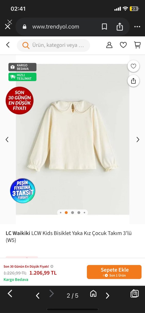 Kız Çocuk Beyaz Pamuklu Fırfırlı Gömlek - Görsel 3