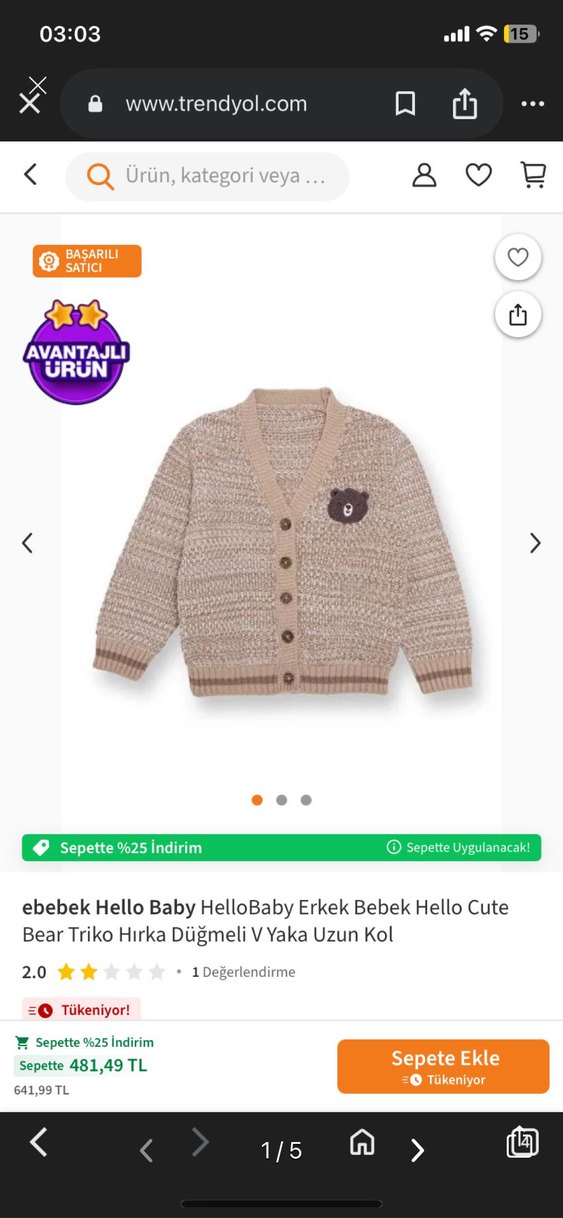 Bebek hırka - Görsel 4