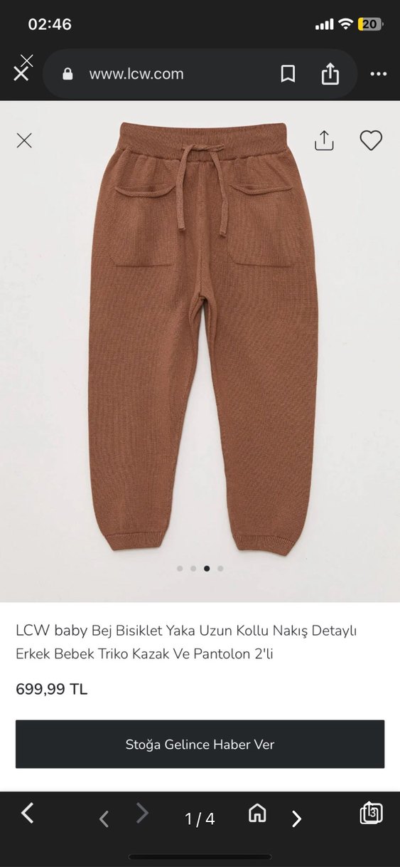 Kız çocuk Kahverengi Rahat Sweatpant - Görsel 4