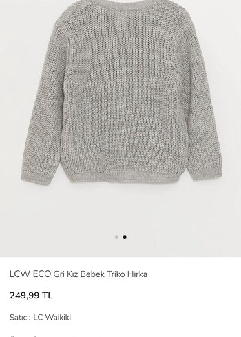 Kız Çocuk Gri Triko Hırka - Görsel 5