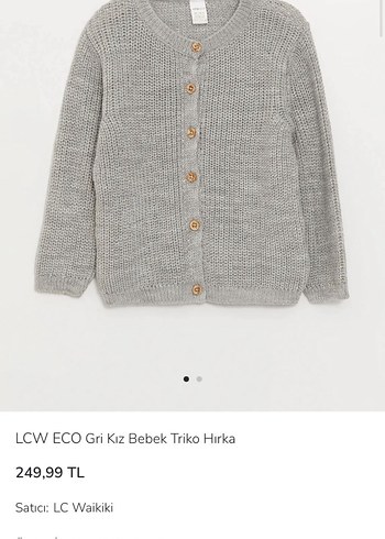 Kız Çocuk Gri Triko Hırka - Görsel 4