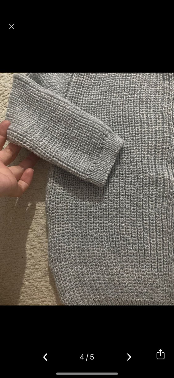 Kız Çocuk Gri Triko Hırka - Görsel 2