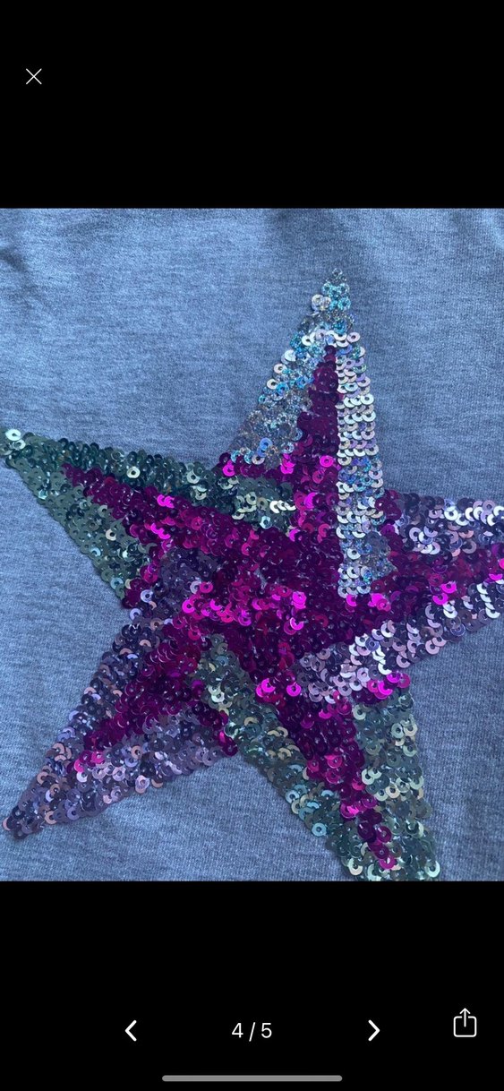 Kız Çocuk Gri Payetli Sweatshirt elbise - Görsel 5