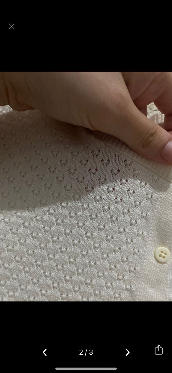 Beyaz Örgü Kız Hırka - Görsel 2