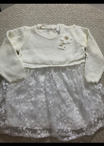 LCW Kids Ekru Çiçekli Kız Tütü Elbise - Görsel 3