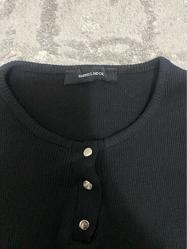 Zara siyah uzun kollu crop