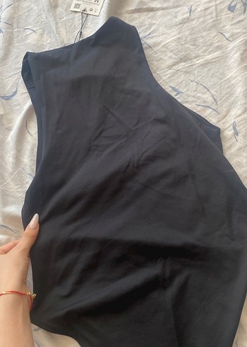 m Beden siyah Renk Siyah Yüksek Yakalı Kolsuz Body