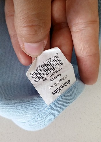 Mavi Baskılı Bebek Önlüğü Seti - Görsel 2