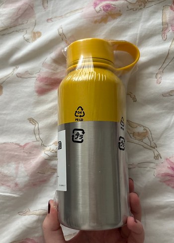 Sarı ve Gri İkea Termos Şişesi - Görsel 3
