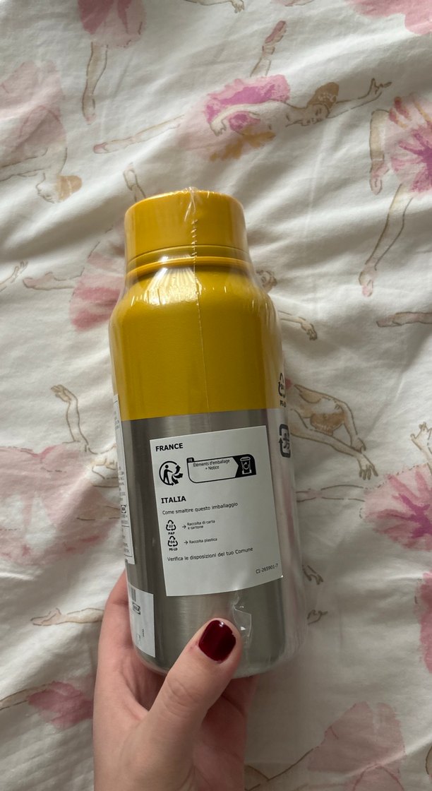 Sarı ve Gri İkea Termos Şişesi - Görsel 2