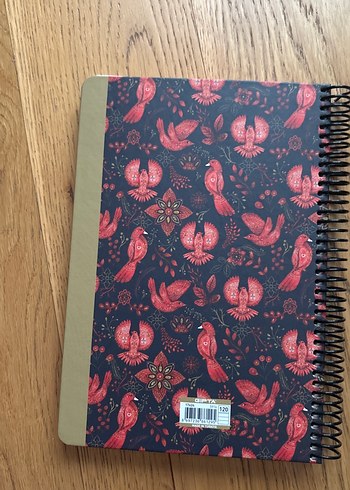 Kırmızı Kuş Desenli Spiralli Defter GİPTA - Görsel 2