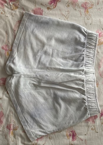 Beyaz Pamuklu Subdued Mini Şort - Görsel 3