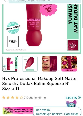 NYX Mat Bordo Ruj Balmı Smushy - Görsel 3