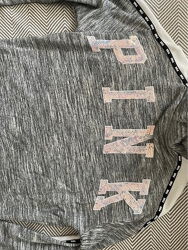 s Beden gri Renk Victorias Secret Pink Pullu sweatshirt