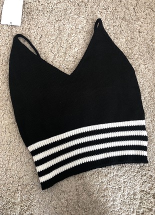 Siyah cizgili crop 