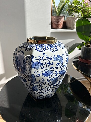 Karaca blue white 39 cm vazo