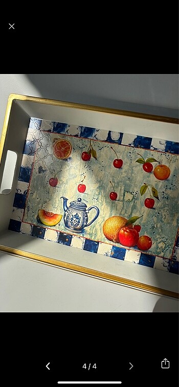 Beden beyaz Renk Blue blanc tepsi