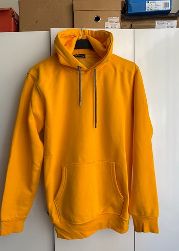 Sarı Kapüşonlu Kadın Sweatshirt