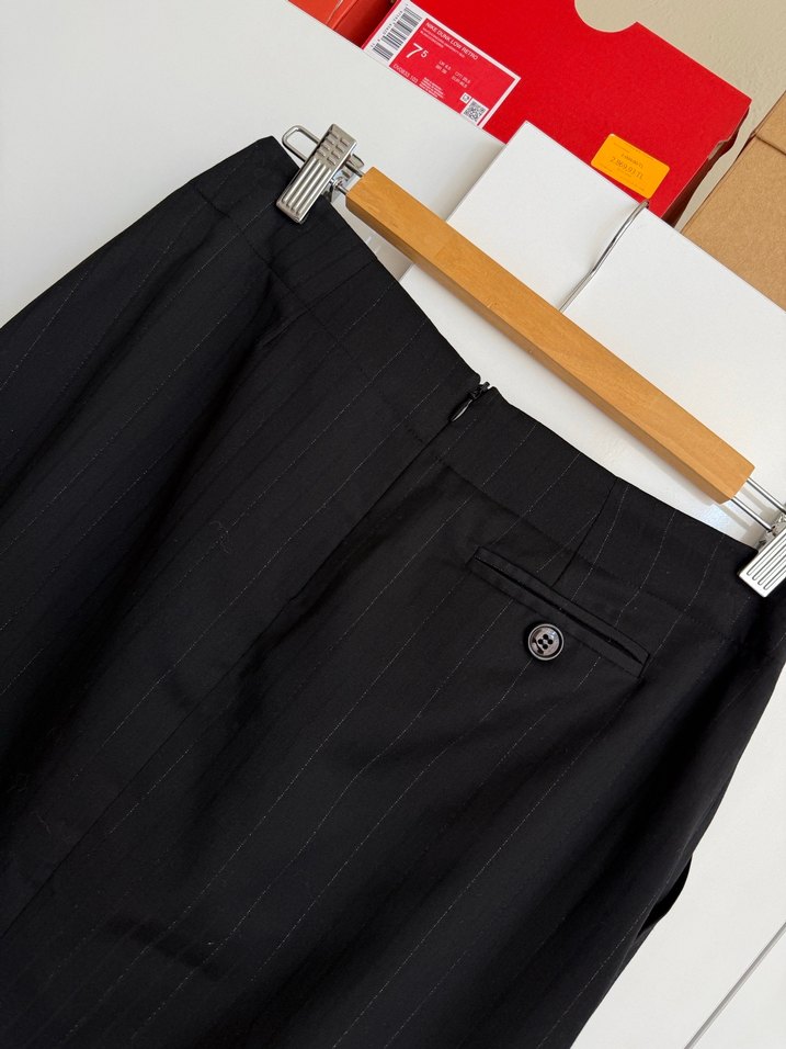 Çizgili kumaş etek - Görsel 2