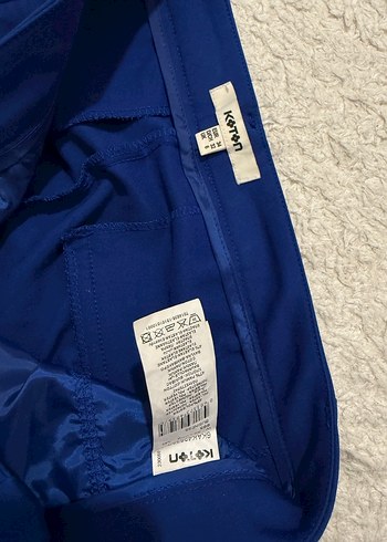 xs Beden Koton Mavi Kadın Kumaş Pantolon
