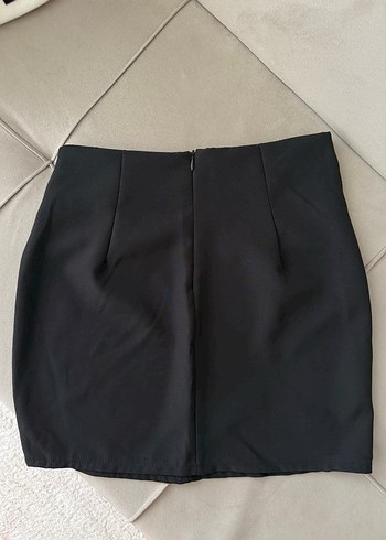 xs Beden siyah Renk Siyah bel detaylı etek